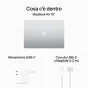 Notebook Apple MacBook Air 15'' M3 chip con core 8 CPU e 10 GPU, 8GB, 512GB SSD Argento [MRYQ3T/A]