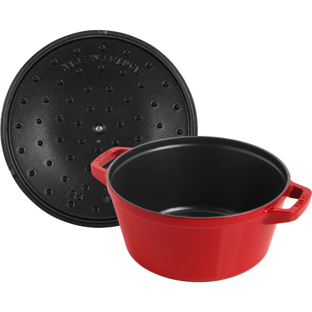 Sfera Ufficio - Teglia da forno Staub La Cocotte Rotondo Ghisa Pirofila  casseruola [40508-384-0]