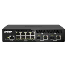 QNAP QSW-M2108R-2C switch di rete Gestito L2 2.5G Ethernet [100/1000/2500] Supporto Power over [PoE] Nero (QNAP 10 Port Switch) [QSW-M2108R-2C]