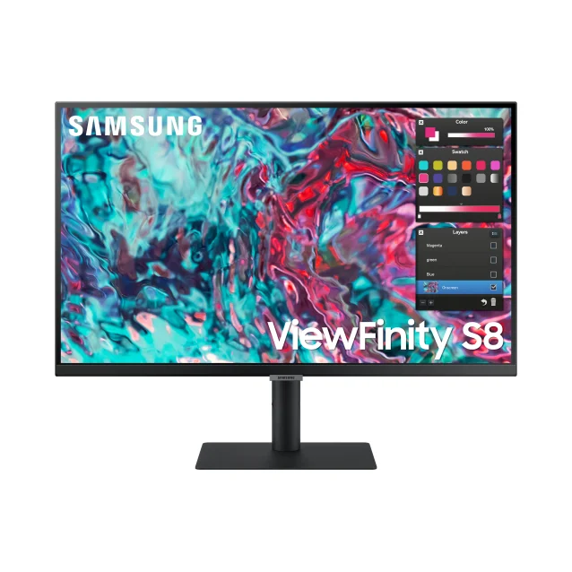 Samsung ViewFinity S80TB Monitor PC 68,6 cm [27] 3840 x 2160 Pixel 4K Ultra HD LED Nero (Samsung S8 S27B800TGU - Series monitor 27 UHD [2160p] @ 60 Hz IPS 350 cd/mÂ² 1000:1 HDR10 5 ms HDMI, 2xThunderbo [LS27B800TGUXXU]