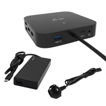 i-tec C31HDMIDPDOCKPD65UK replicatore di porte e docking station per laptop Cablato USB 3.2 Gen 1 [3.1 1] Type-C Nero (I-TEC USB-C HDMI DP DOCK PD100W - 2X LCD + CHARGER-C77WUK) [C31HDMIDPDOCKPD65UK]