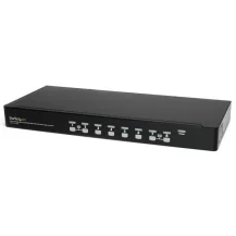 StarTech.com Kit Switch KVM USB montabile a rack 1U 8 porte con funzione OSD e cavi [SV831DUSBUK]