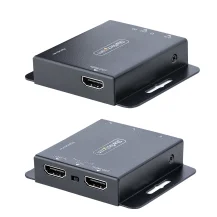 StarTech.com HDMI Extender via Ethernet 4K 30Hz/40m o 1080p/70m, Kit CAT6/CAT5, Estensione su IP con Power over Cable [PoE], Trasmattitore e Ricevitore IR alimentatore singolo (HDMI EXTENDER OVER CAT6 - 130FT POWER [EXTEND-HDMI-4K40C6P1]