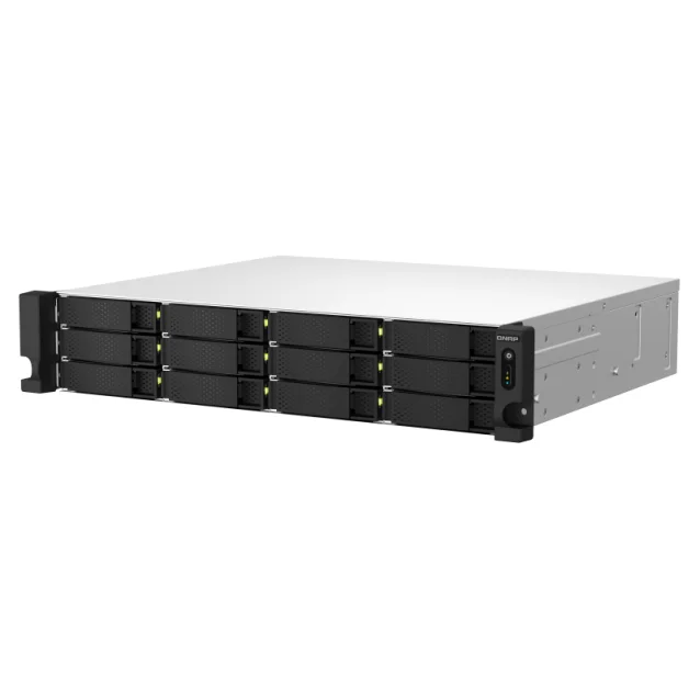 QNAP TS-1264U-RP NAS Rack (2U) Ethernet LAN Aluminium, Black