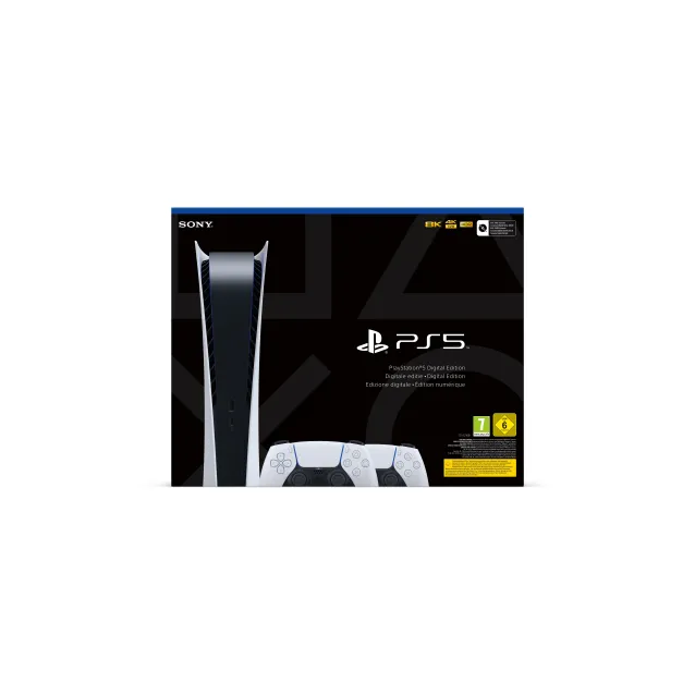 Console Sony PlayStation 5 Digital Edition + 2 DualSense 825 GB Wi-Fi Nero, Bianco [1000036486]
