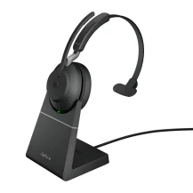 Cuffia con microfono Jabra Evolve2 65 USB-A MS Mono Headset with Charging Stand [EVOLVE265MSMONOSTAND]