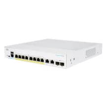 Switch di rete Cisco CBS350 Gestito L3 Gigabit Ethernet [10/100/1000] Desktop Nero, Grigio (CBS350 MANAGED 8-PORT G - E EXT PS 2X1G COMBO) [CBS350-8T-E-2G-UK]
