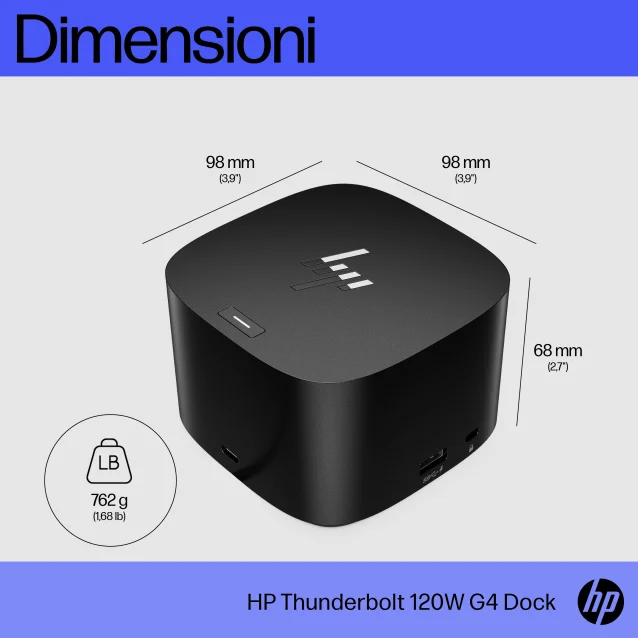 HP Dock Thunderbolt 120 W G4 (HP 120W 4xUSB/USB-C/TB/RJ-45/DP/HDMI/2xDP) [4J0A2AA#ABB]