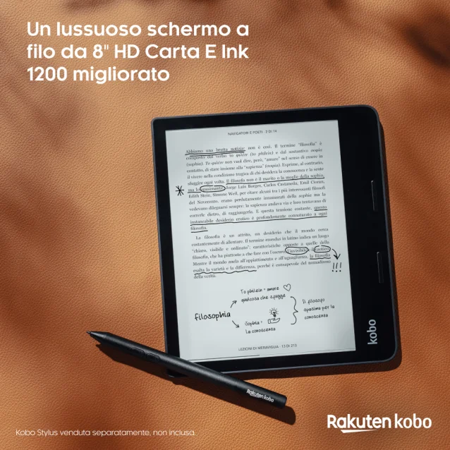 Lettore eBook Rakuten Kobo Sage lettore e-book Touch screen 32 GB Wi-Fi Nero [N778-KU-BK-K-EP]