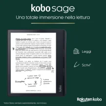 Lettore eBook Rakuten Kobo Sage lettore e-book Touch screen 32 GB Wi-Fi Nero [N778-KU-BK-K-EP]