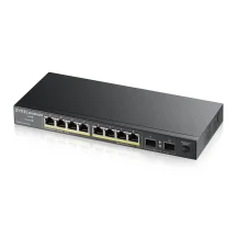 Switch di rete Zyxel GS1100-10HP v2 Non gestito Gigabit Ethernet [10/100/1000] Supporto Power over [PoE] Nero (GS1100-10HP V2 UNMANAGE POE 8X - GIGABIT 2X FIBER UPLINK 120 WATT) [GS1100-10HP-GB0102F]