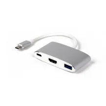 LMP USB-C [m] to HDMI [4Kx2K] [f] - & USB 3.0 charging Multiport Adapter, Aluminium housing, s Warranty: 12M [LMP-USBC-HDMI-4K]
