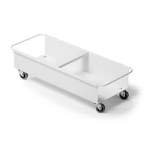 Durable Metal Trolley For 2 x DURABIN 40 Litre Rectangular White - 1801622010 DD [1801622010]