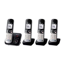 Panasonic KX-TG6824GB telefono Telefono DECT Identificatore di chiamata Nero, Argento [KX-TG6824GB]