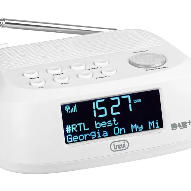 Radio Trevi RC 80D4 DAB Orologio Digitale Bianco