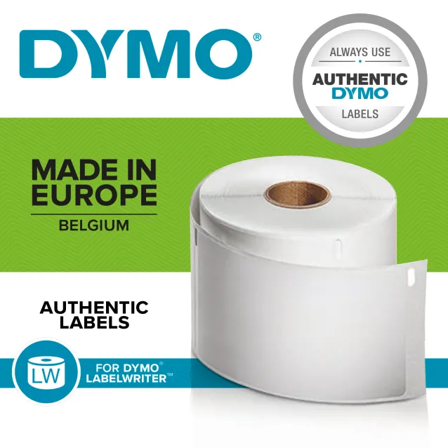 Dymo 99012 etichette compatibili, 89mm x 36mm, 260 etichette, giallo  permanente