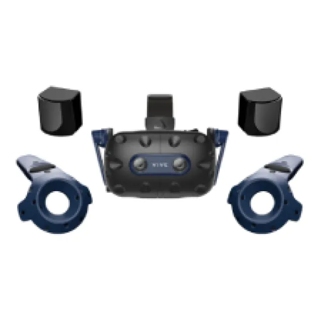 Cuffia con microfono HTC Vive Pro 2 Full Kit, VR-Brille blau/schwarz, inkl. Controller und Basisstationen 2.0 [99HASZ003-00]