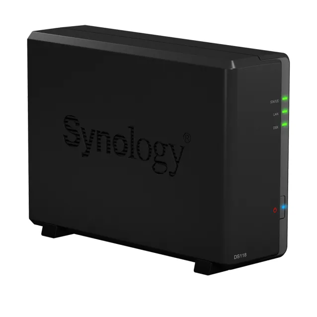 Synology DiskStation DS118 server NAS e di archiviazione Compatta Collegamento ethernet LAN Nero RTD1296 [DS118]