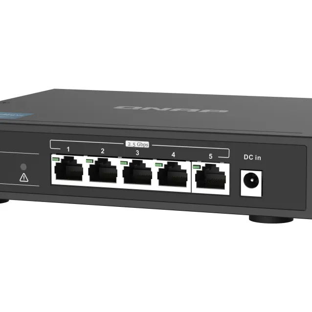 QNAP QSW-1105-5T switch di rete Non gestito Gigabit Ethernet (10/100/1000) Nero [QSW-1105-5T]