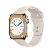Smartwatch Apple Watch Series 8 OLED 45 mm Digitale 396 x 484 Pixel Touch screen 4G Oro Wi-Fi GPS (satellitare) [MNKM3FD/A]