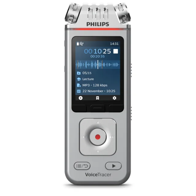 Philips Voice Tracer DVT4110/00 dittafono Flash card Cromo, Argento [DVT_4110]