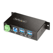 StarTech.com Hub USB gestito a 4 Porte con 4x USB-A, Alloggiamento industriale in metallo resistente, Protezione ESD e contro le sovratensioni, Montabile parete/scrivania/supporto, 3.0/3.1/3.2 Gen 1 5Gbps (4-PORT MANAGED INDUSTRIAL - HUB 3.0 [5G4AINDRM-USB-A-HUB]