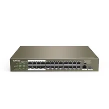 Switch di rete Tenda TEF1126P-24-250W Fast Ethernet [10/100] Supporto Power over [PoE] 1U Grigio (Tenda 24 Ports Switch) [TEF1126P-24-250W]