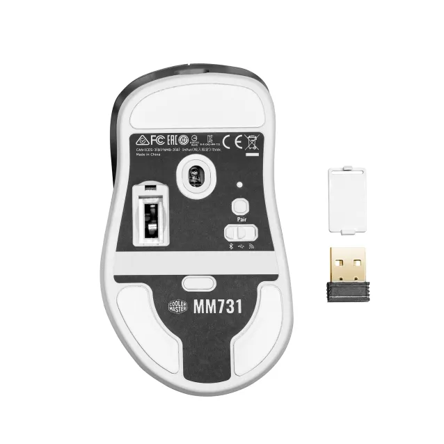 Cooler Master Periferiche MM731 mouse Mano destra Bluetooth + USB Type-A Ottico [MM-731-WWOH1]