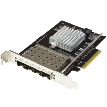 StarTech.com Scheda di Rete per Server SFP+ a Quattro Porte - PCI Express Chip Intel XL710 (4 PORT 10GB NETWORK CARD 10GBIT PCIE NIC FIBER ADAPTER) [PEX10GSFP4I]