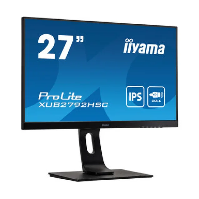 Iiyama ProLite XUB2792HSC-B1 Monitor 68,6 cm (27 Zoll) (Full-HD, pannello IPS, HDMI, DisplayPort, docking USB-C)