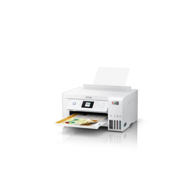 Multifunzione Epson EcoTank ET-2856 Ad inchiostro A4 5760 x 1440 DPI 33 ppm Wi-Fi (Epson ET 2856 ET2856 - Multifunction printer colour ink-jet refillable [media] up to 10.5 [printing] 100 sheets USB, white) [C11CJ63402]
