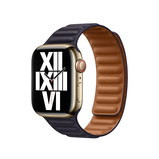 Apple MP833ZM/A accessorio indossabile intelligente Band Viola Pelle (Apple - Strap for smart watch 41 mm S/M size ink) [MP833ZM/A]