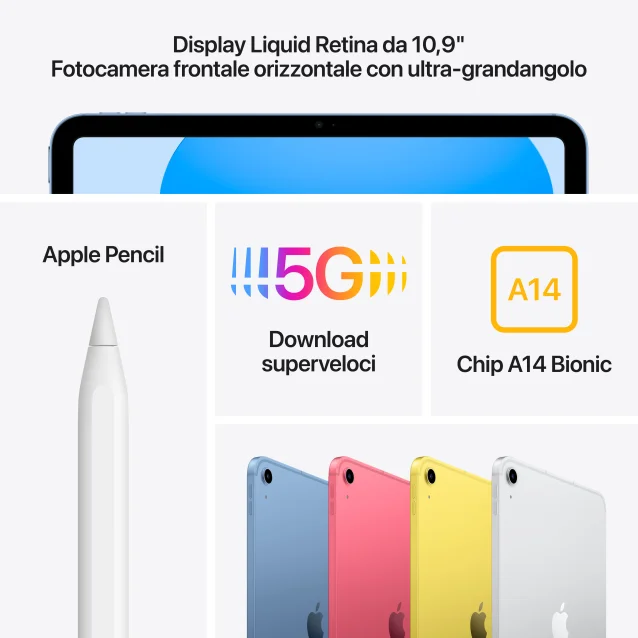 Tablet Apple iPad (10^gen.) 10.9 Wi-Fi + Cellular 64GB - Rosa