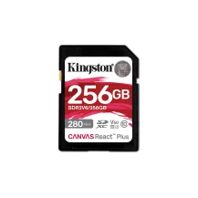 Memoria flash Kingston Technology 256GB Canvas React Plus SDXC UHS-II 280R/150W U3 V60 for Full HD/4K (KTC SD) [SDR2V6/256GB]