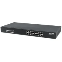 Intellinet 16-Port Gigabit Ethernet PoE+ Switch, 16 x PoE ports, IEEE 802.3at/af Power-over-Ethernet (PoE+/PoE), Endspan, Rackmount (Euro 2-pin plug)