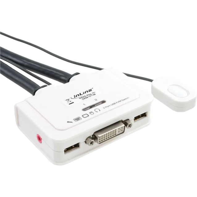 InLine KVM Switch, 2 porte, USB DVI, Audio, all-in-one [61613I]