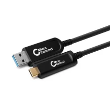 Microconnect MC-USB3.2CA20OP cavo USB 20 m 3.2 Gen 2 [3.1 2] A C Nero (Premium Optic Cable - A-C 20M Warranty: 300M) [MC-USB3.2CA20OP]