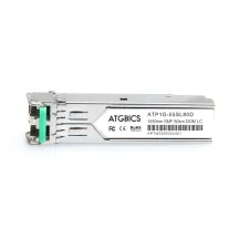 ATGBICS AFCT-57V6AUSZ-C modulo del ricetrasmettitore di rete Fibra ottica 1000 Mbit/s SFP 1550 nm (AFCT-57V6AUSZ Avago Broadcom Compatible Transceiver 1000Base-EX [1550nm, SMF, 80km, DOM, Ind Temp]) [AFCT-57V6AUSZ-C]