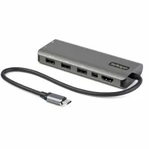 StarTech.com Adattatore multiporta USB-C a HDMI o Mini DisplayPort 4K 60Hz - Dock USB Type C Convertitore con HUB 4 porte e 100W Power Delivery 10 Gbps Cavo integrato da 12 cm (USB MULTIPORT ADAPTER PD MULTIPO [DKT31CMDPHPD]