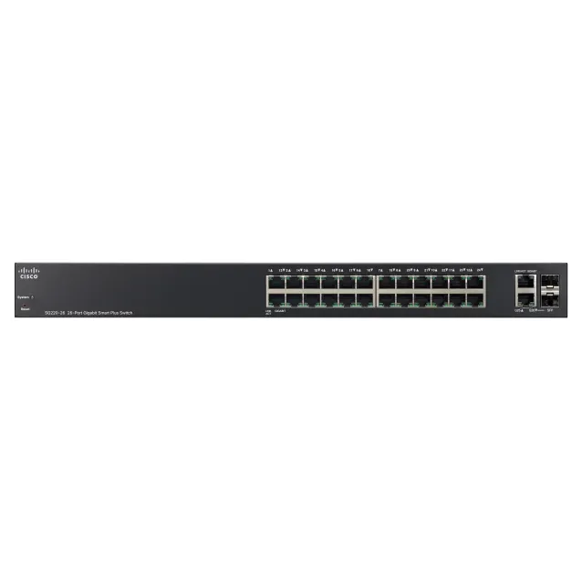 Switch di rete Cisco Small Business SG220-26 Gestito L2 Gigabit Ethernet (10/100/1000) Nero [SG220-26-K9-EU]