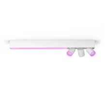 Philips by Signify Hue White and Color ambiance Centris Plafoniera Smart (3 punti luce GU10 + LED Integrato) Bianca in Alluminio [915005928401]