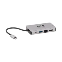 Tripp Lite U442-DOCK6-GY replicatore di porte e docking station per laptop Cablato USB 3.2 Gen 1 [3.1 1] Type-C Grigio (USB C Docking Station HDMI Vga Gbe) [U442-DOCK6-GY]