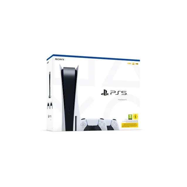 Console Sony PlayStation 5 - Bundle 2 Controller Wireless DualSense 825 GB Wi-Fi Nero, Bianco [1000036478]