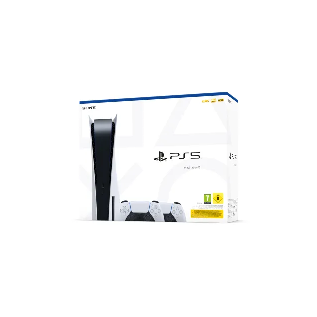 Console Sony PlayStation 5 - Bundle 2 Controller Wireless DualSense 825 GB Wi-Fi Nero, Bianco [1000036478]
