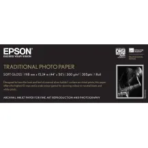 Carta fotografica Epson Traditional Photo Paper, in rotoli da111,8cm (44'') x 15m [C13S045056]