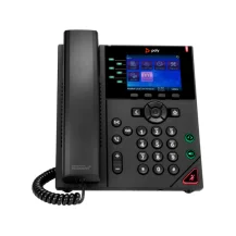 POLY VVX 350 telefono IP Nero 6 linee LED (VVX 6-LINE BIZ-IP-PHONE - DUAL 10/100/1000 ETHERNET-NO PSU) [89B68AA]