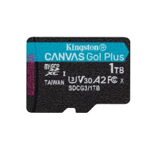 Memoria flash Kingston Technology Scheda microSDXC Canvas Go Plus 170R A2 U3 V30 da 1TB confezione singola senza adattatore [SDCG3/1TBSP]