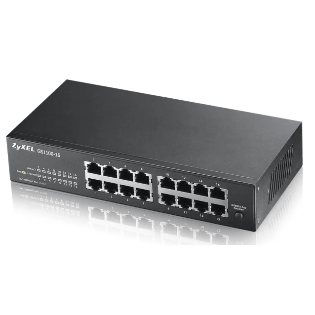 Switch di rete Zyxel GS1100-16 Non gestito Gigabit Ethernet (10/100/1000) [GS1100-16-EU0103F]