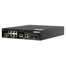 QNAP QSW-M2106PR-2S2T switch di rete Gestito L2 10G Ethernet [100/1000/10000] Supporto Power over [PoE] 1U Nero (QNAP QSW-M2106P-2S2T; 6 ports 2.5GbE RJ45 with PoE 802.3bt[90W]; 2 10GbE SFP+; 802 [QSW-M2106PR-2S2T]