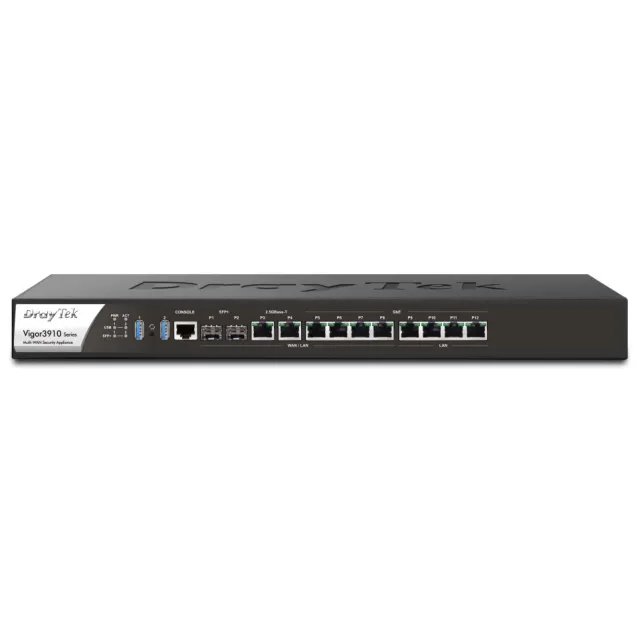 Draytek Vigor 3910 router cablato 10 Gigabit Ethernet Nero, Bianco [V3910-K]